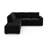 Brunella L Shaped Upholstered Corduroy Sleeper Sectional Sofa Black-326068161-326068163
