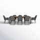 Jianna 134'' Rectangular 8 - Person Outdoor Dining Set with Cushions