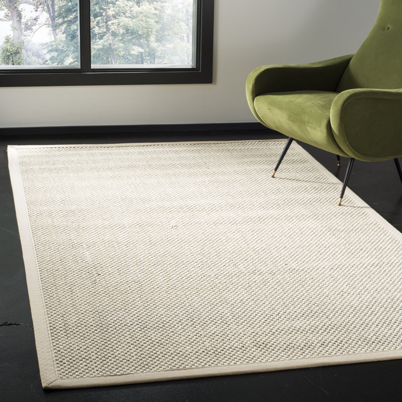 Tapis de couleur unie en fibre de sisal Chaim, Rectangle de 10 pi x 14 pi