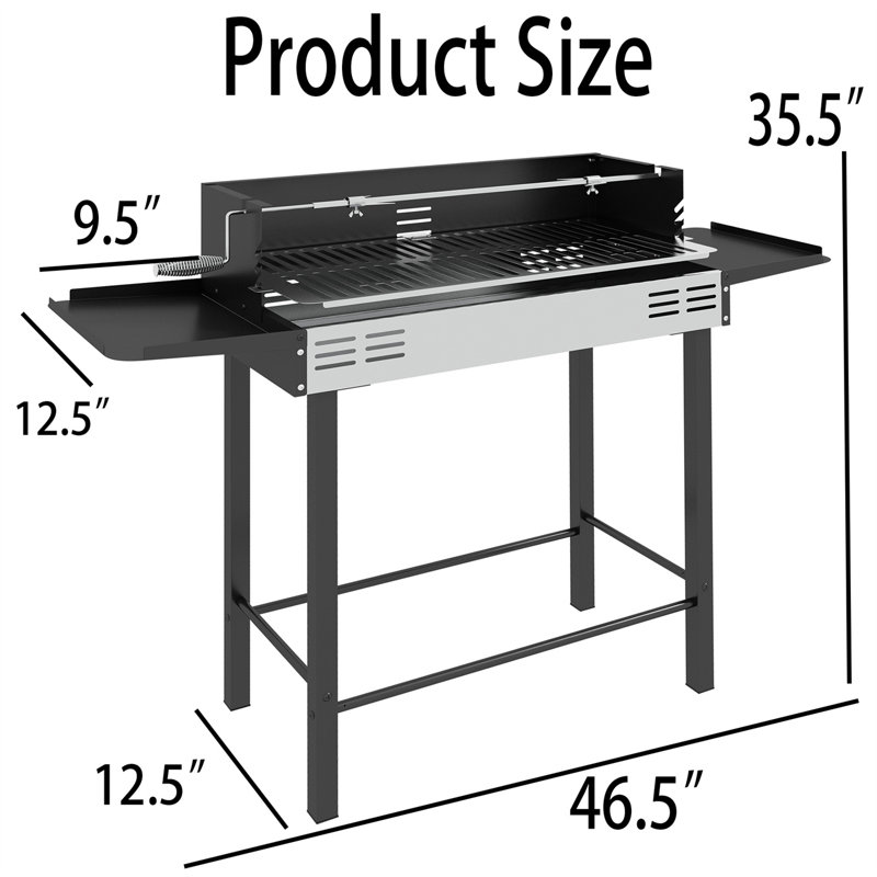 TONWIN 46.5'' W Barrel Charcoal Grill