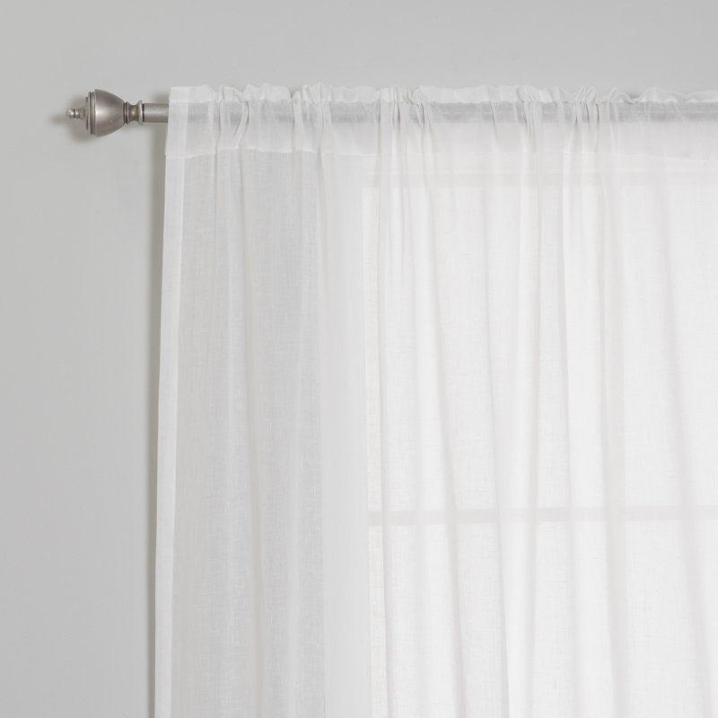 Panneau coulissant semi-transparent Neuville Ruffle, Blanc
