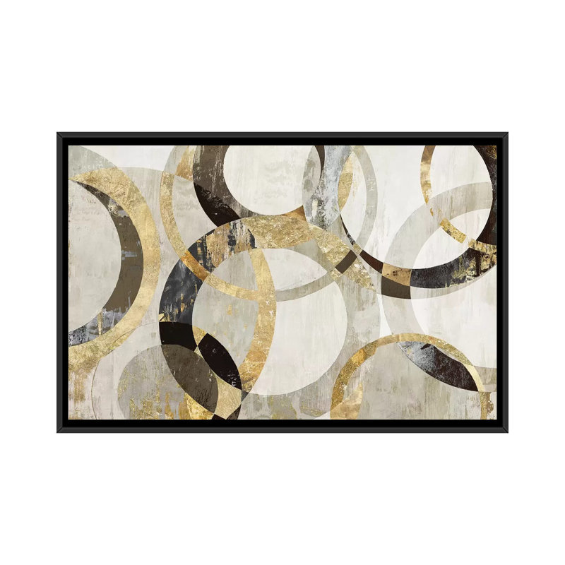 «Overlaps», impression sur toile, H 40 po x l 60 po x P 1,5 po, Toile avec cadre noir, Pas de tapis