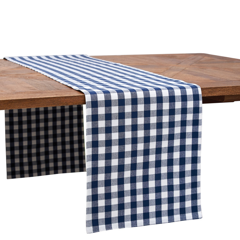 Rolaine Ashford Cotton Table Runner, Blue