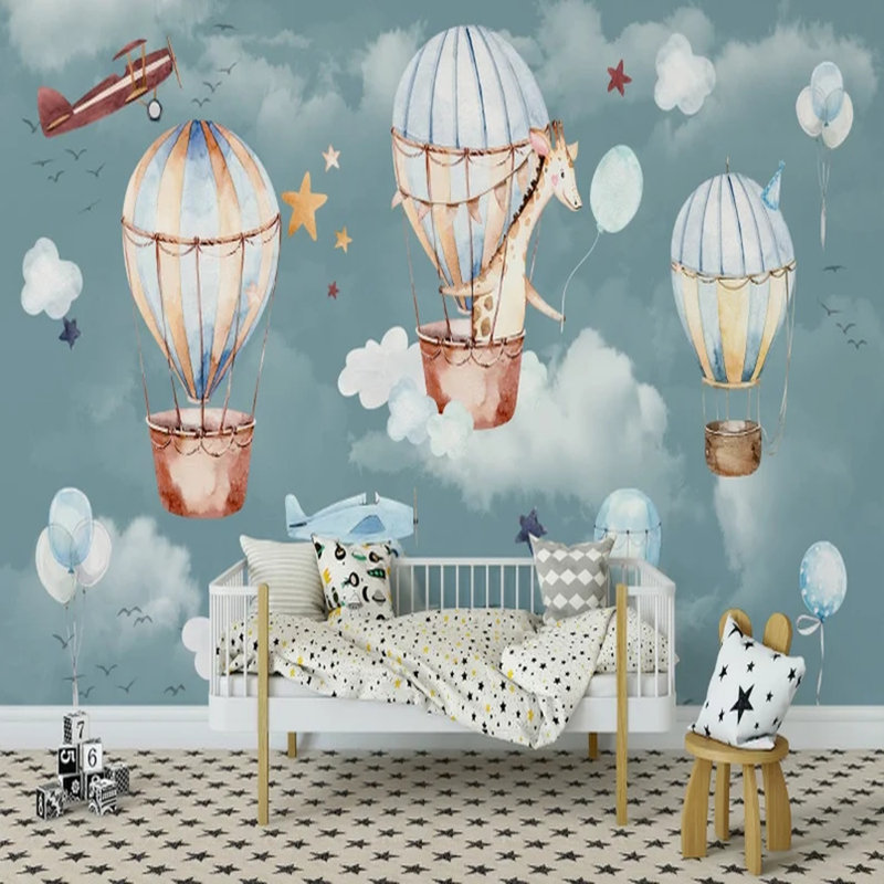 Girafe’s Cloudy Adventure In Balloonland, L 108 po x l 96 po