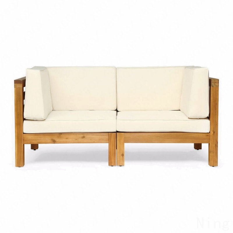 Ensemble de causeuse 2 pièces, beige, Beige