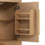 Meuble-lavabo cannelé moderne de 30 pouces avec lavabo intégré et rangement à fermeture en douceur Orinor