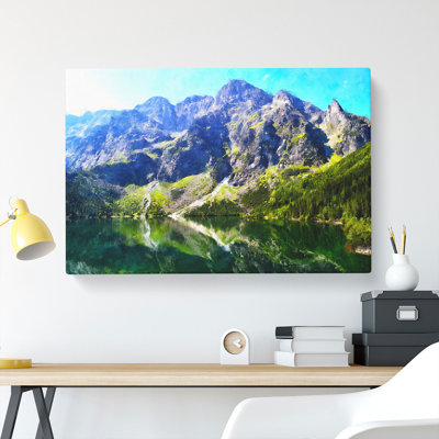 Mountain And Lake In Zakopane Poland - Wrapped Canvas