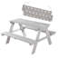 Kids 4 Piece Solid Wood Rectangular and Chair Set and Bench-69033414