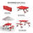 Patio Red Plastic Portable Camping Table Chair Set-1780145825