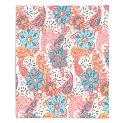 Couverture de sherpa doux summer boho