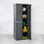 Armoire de rangement réglable à 4 tablettes avec portes Sterilite, gris 01423V01