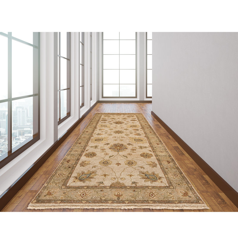 Wool Oriental Area Rug, Runner 2'6" x 22'
