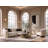 Thrive - Modern Beige Fabric + Antique Brass Sofa