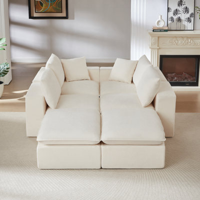 Canapé moderne en nuage de chenille, librement combinable, confortable pour s'asseoir, convient aux meubles de salon modernes dans les maisons, les appartements et les bureaux