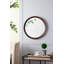 Miroir mural en bois de manguier de style transitionnel avec cadre en bois de manguier massif pour salle de bain, console de vestibule posée contre le mur-436514256