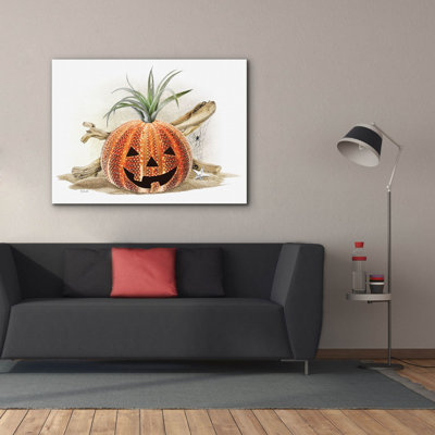 Art mural sur toile Epic Graffiti «Coastal Pumpkin Still Life» par Lauren Rader, 54 po x 40 po