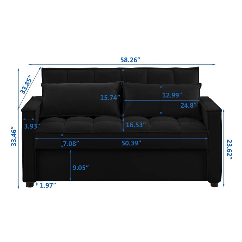 Comfortable Two-Person Sofa Bed with Stylish Design for Relaxation