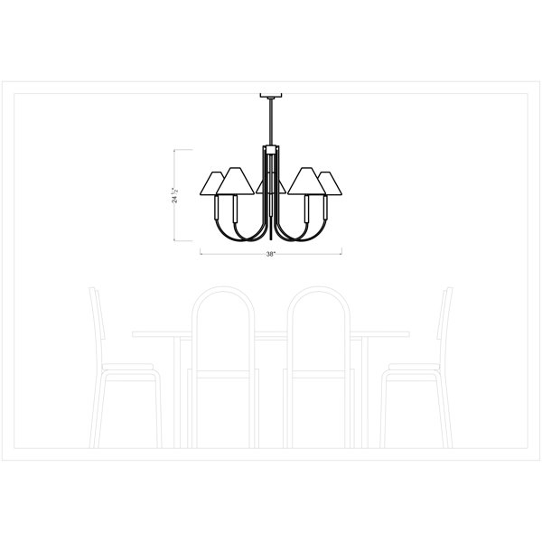 Scott Living PORTEAU 5L LG CHANDELIER MBK & Reviews - Wayfair Canada