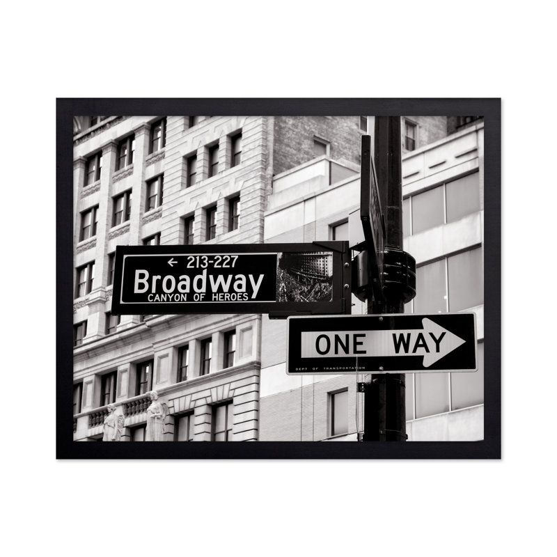 Plaque de rue Broadway, Unframed, Poster, 12"H x 16"W