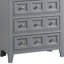 Pheby 3 tiroirs gris avec prise USB 26 po W Table de chevet