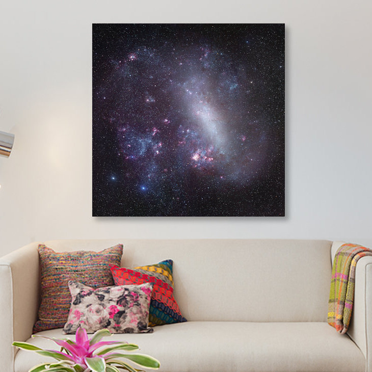 «Large Magellanic Cloud Mosaic», impression sur toile, H 12 po x l 12 po x P 0,75 po, Toile tendue, Pas de tapis