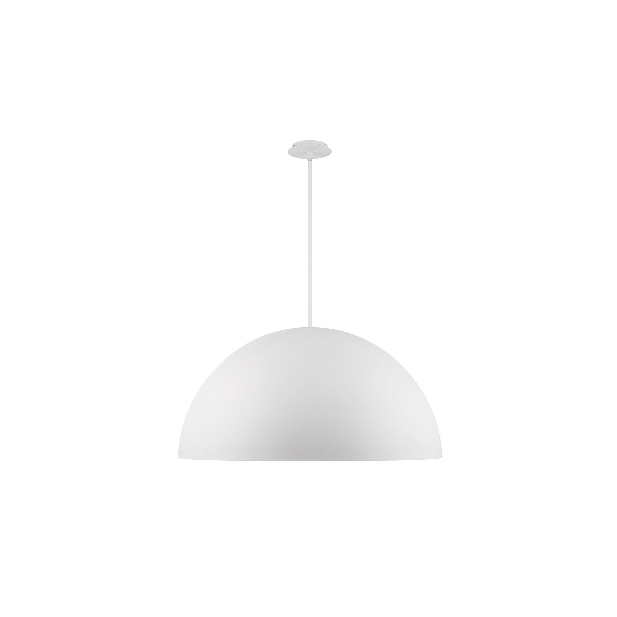Yolo Single Light Metal Dimmable LED Pendant, 18" H x 35.5" W x 35.5" D, Silver