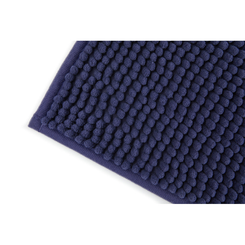 Heloise Non-Slip Bath Rug, 40cm W x 60cm L, Navy