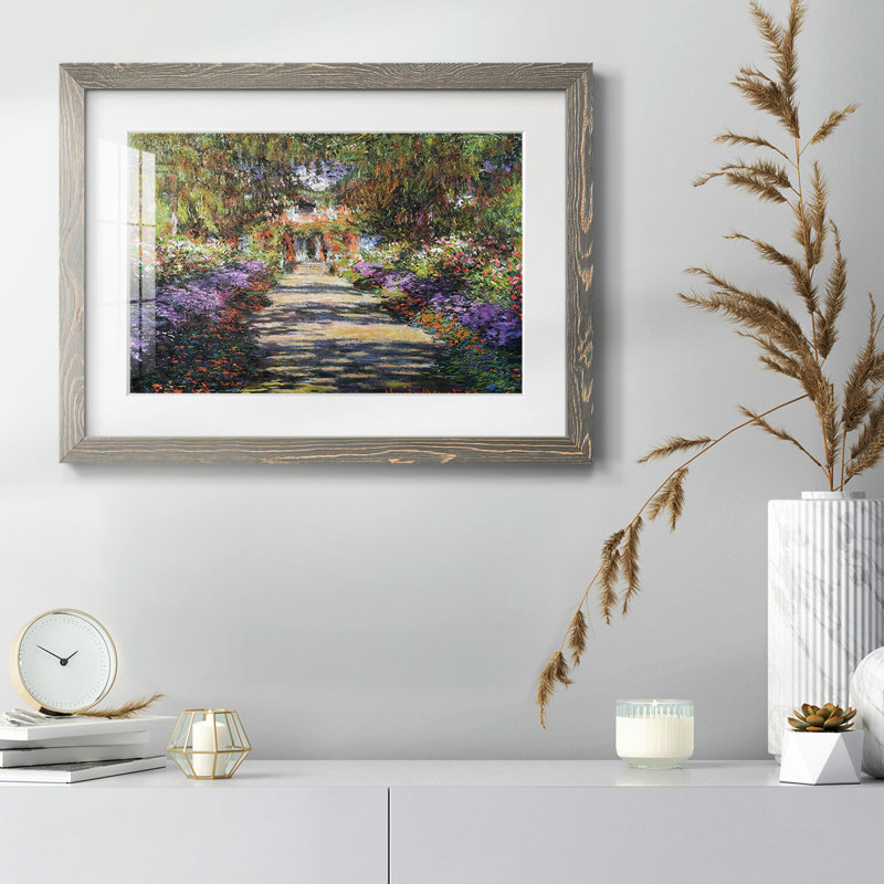 Sentier dans le jardin de Monet à Giverny, 1901, Gris, H 18 po x l 26 po x P 1,5 po