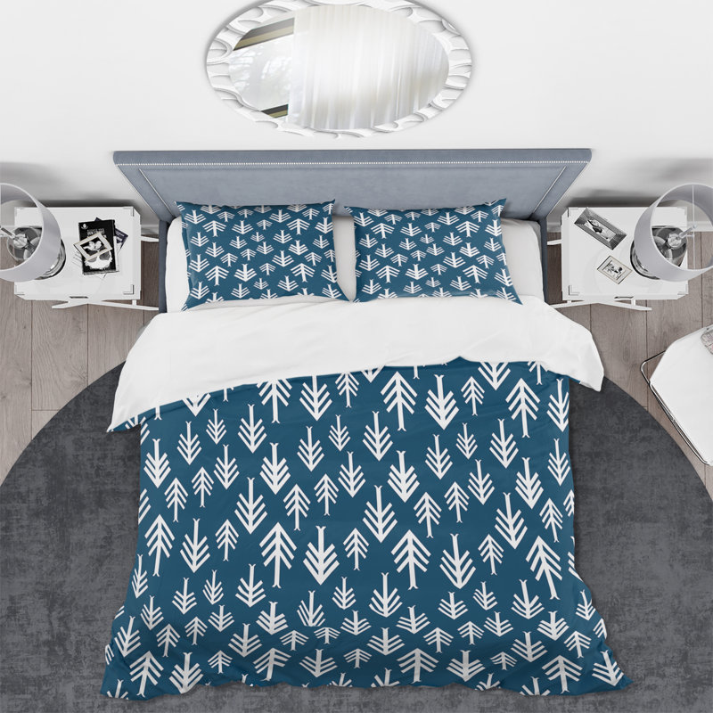Ensemble de housse de couette bohémien d'inspiration américaine American Triangular Geometrics II - microfibre de polyester