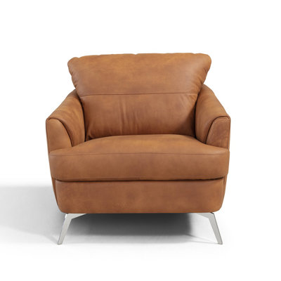 Side Chair (Set-2) Camel Top Grain Leather