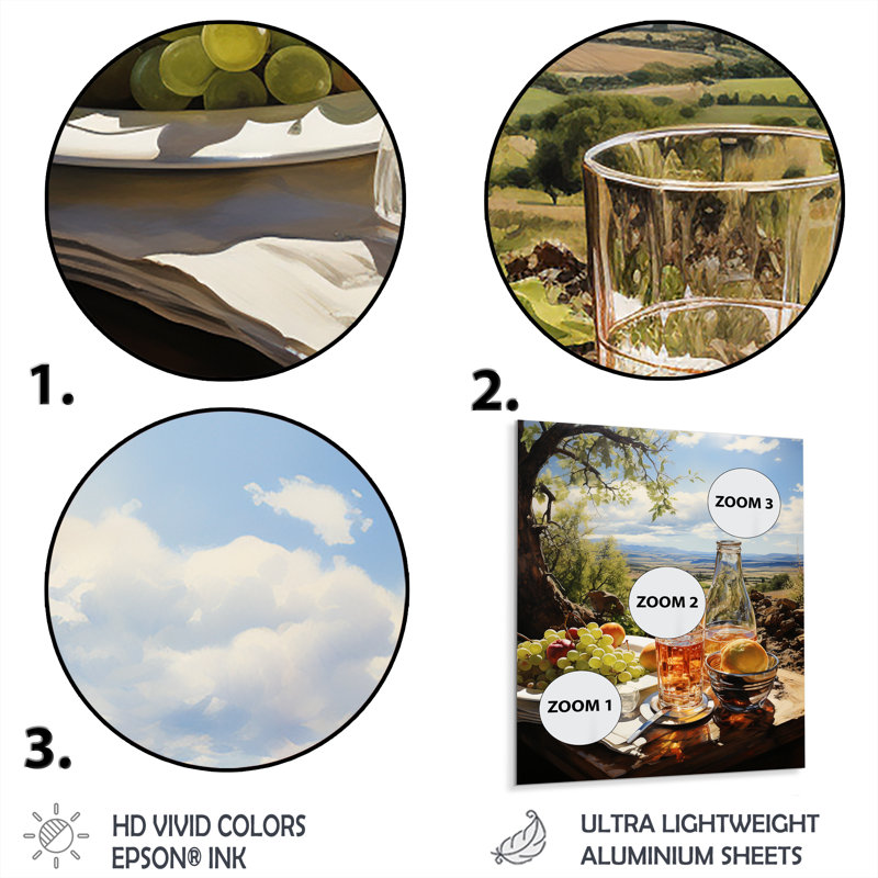 Art mural en métal Ocher Orchard Cokctail, H 20 po x l 12 po x P 1 po