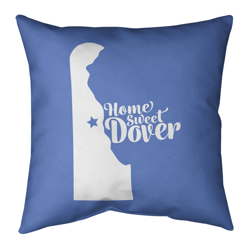 Coussin connecticut, 20 po x 20 po, Bleu, Dover