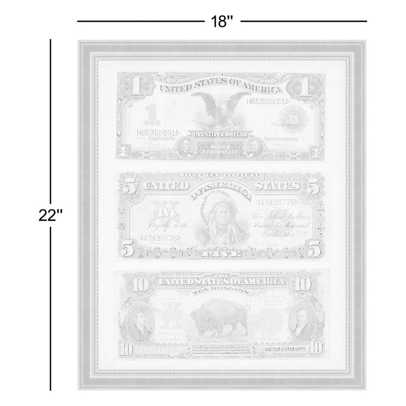 « antique currency vi », reproduction de photo encadrée