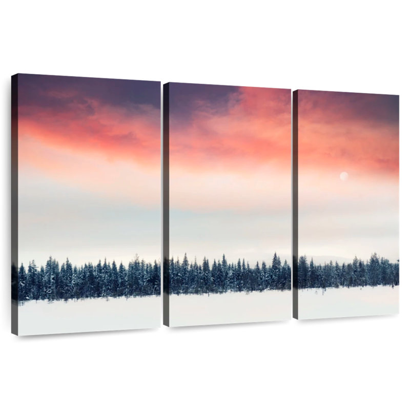 Harnek Red Cloud Pine Trees, 14" H x 23" W