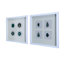 Boîte murale décorative 15,57 x 1,2 x 15,7 po S / 2 pour salon de chambre à coucher