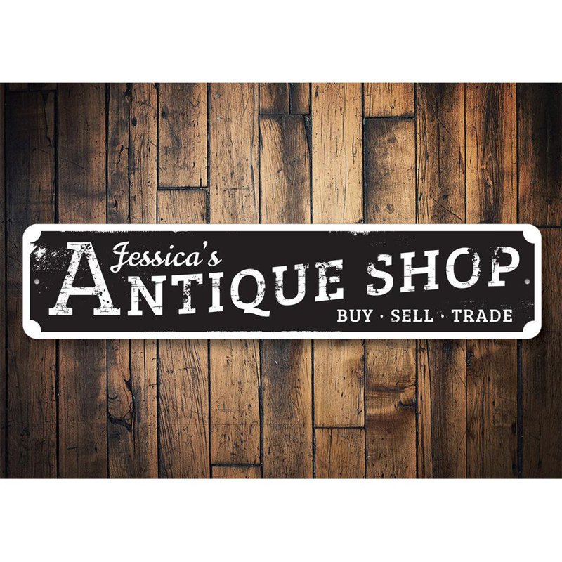 Plaque en aluminium antique, H 4 po x l 18 po x P 0,04 po