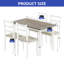 Ensemble de salle à manger de style campagnard 5 pièces avec 4 chaises rembourrées et une table de salle à manger classique-1779910785-1779910791-1779910788