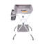 Foldable Baby Changing Station with Side Basket & Wheels, Adjustable Height, Light Ash