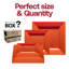 Assiettes carrées en plastique orange brûlé, lot de 120.