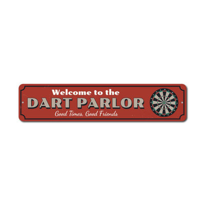 Plaque en aluminium Dart Parlor