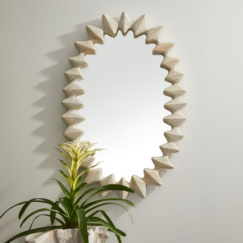 Cicada Oval Solid Wood Mirror