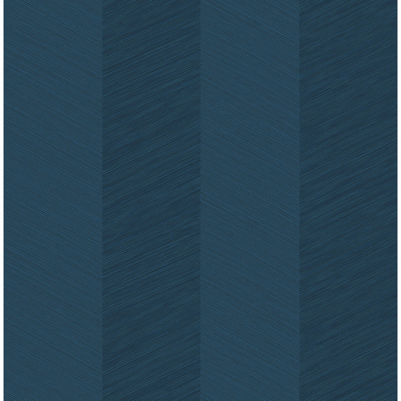 Chevron Vinyl Peel & Stick Wallpaper Roll, Navy Blue