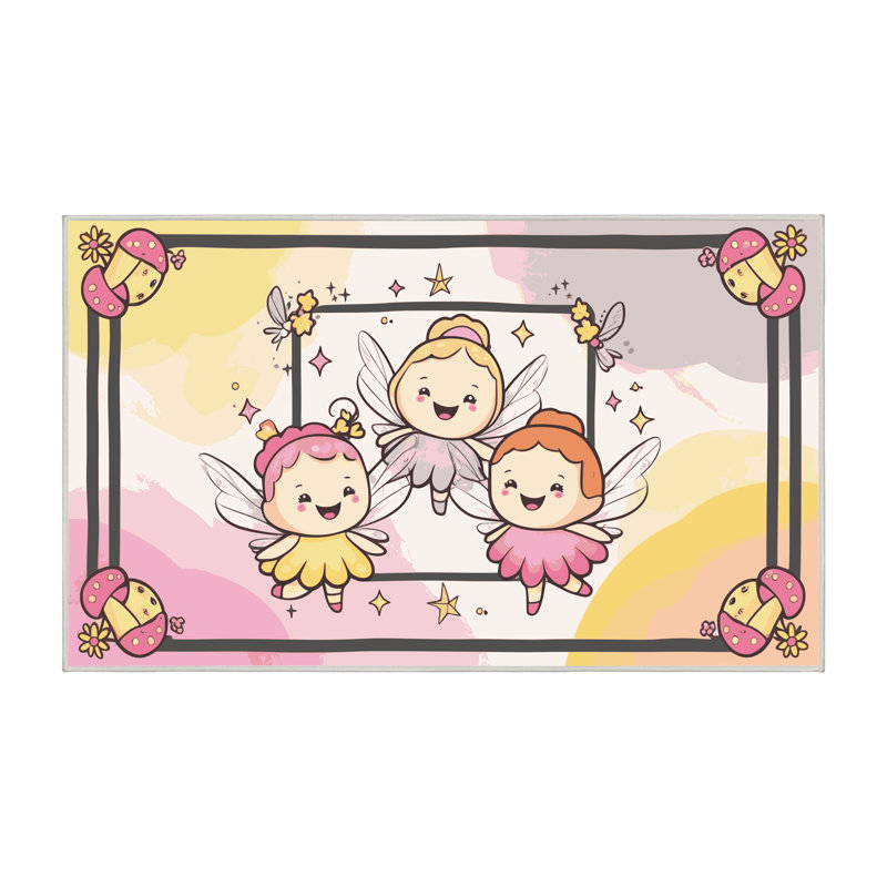 Tapis fantaisie East Urban Home, Rectangulaire 3 pi x 5 pi