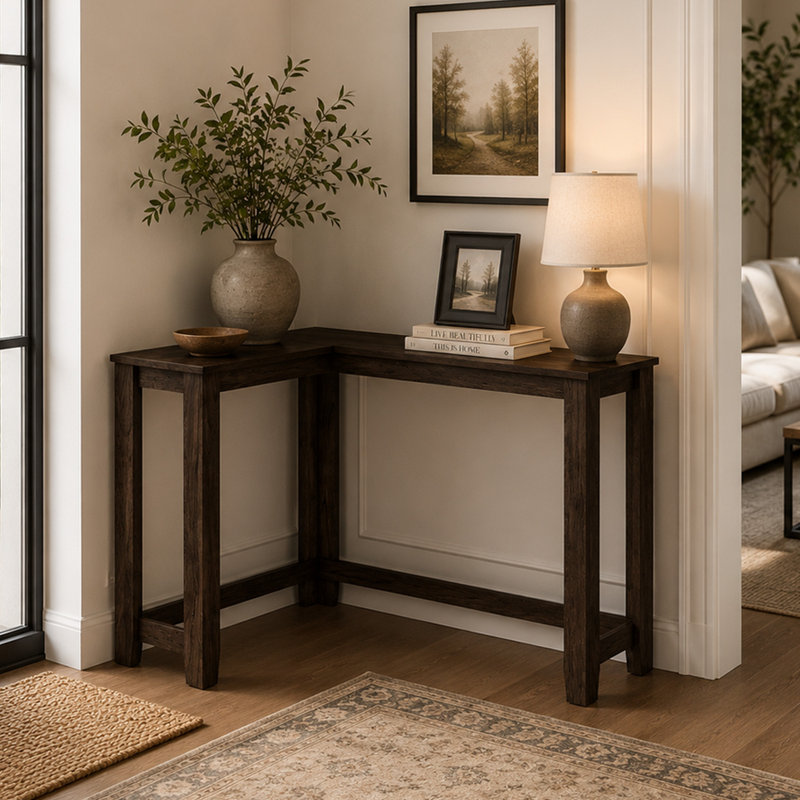 35.5'' Console Table, Dark Brown