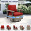 Ensemble de conversation d'extérieur 2 pièces avec chaises berçantes pivotantes en osier et table d'appoint-120539310