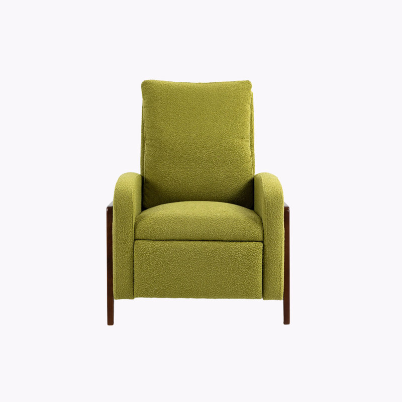 Oana Fabric Upholstered Recliner, Olive Green