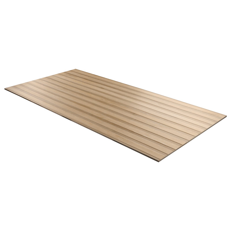Pembroke Ribbon 23.62 In. X 47.24 In. Matte Fluted Wood Look Porcelain Wall Tile (15.49 Sq. Ft. / Case), Miel Brown
