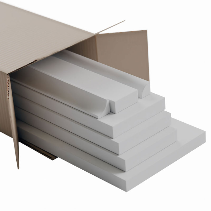 Panneau mural en pvc blanc Deluxe Shaker, 56 po, Large anneau réglable de 12 à 15 po