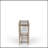Frosted Glass Console Table With 3 Stools