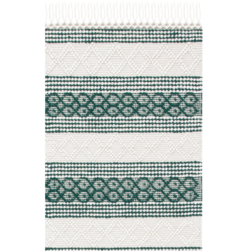Natura Hand Woven Wool Striped Rug, Runner 2'3" x 9'